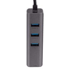 Akyga Hub USB C / 3x USB 3.1 / RJ45 AK-AD-66 adapter s Ethernet mrežnom karticom