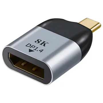 Adapter usb-c 3.1 za displayport 1.4 4k 2k 144hz 8k 60hz tip c dp konverter