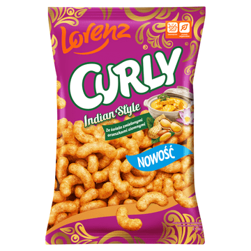 Lorenz Lorenz Curly čips od kukuruza s kikirikijem, okus curry, 100 g