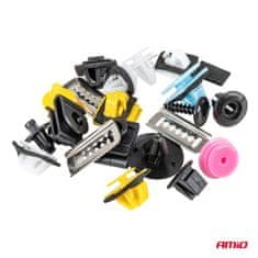 AMIO Set srednjih auto kopči i iglica 200 kom -04739