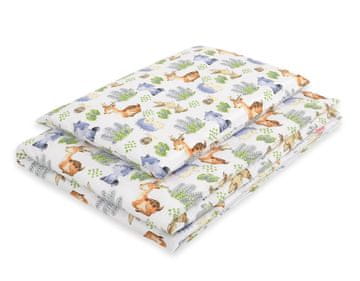 Bobono Dječji dvodijelni set pamučne posteljine 135x100 cm - šumska avantura