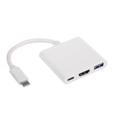 Akyga Hub USB C - USB C HDMI USB A 3.0 AK-AD-57 razdjelnik za MacBook USB USB stick