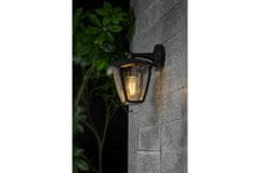 GTV Vrtna lampa Marina-AD, zidna lampa s ravnim dnom, crna - V-MARINADA00