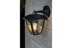 GTV Vrtna lampa Marina-AD, zidna lampa s ravnim dnom, crna - V-MARINADA00