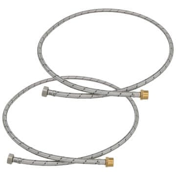 Savijajuća spojnica 1/2” s maticom i vijkom, čelična pletenica 150 cm, set od 2 kom