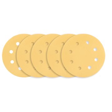 Brusni papir s čičkom 180 mm, K180, 5 kom., s 8 rupa za brusilicu 59G263