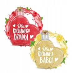 BE Staklena boca u obliku srca 250 ml Poklon za Dan baka i djedova Vinske tinkture