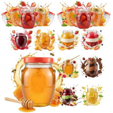 BE 50 komada Staklenka Amfora 145 ml Deserti Začinsko bilje Džem Sladoled Med