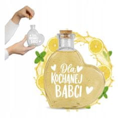 BE Staklena boca u obliku srca 250 ml Poklon za Dan baka i djedova Vinske tinkture