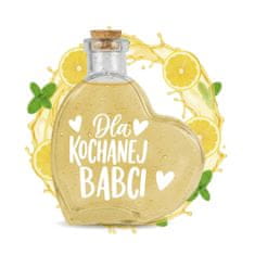 BE Poklon za bakin dan - drvena kutija + boca u obliku srca 250 ml