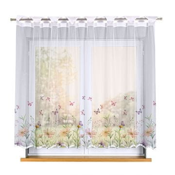 Livada s leptirima, gotova zavjesa, višebojni žakard s cvijećem, 250x160 cm