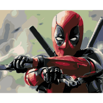 Slikaj po brojevima s okvirom za slikanje - Deadpool Marvel 50x40 cm