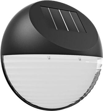 SOL0694 Solarna vrtna lampa, crna plastična lampa, 11,3 x 11,3 x 4,5 CM