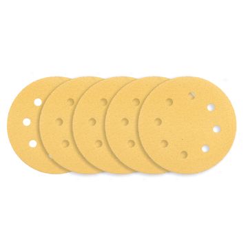Brusni papir s čičkom 180 mm, K80, 5 kom., s 8 rupa za brusilicu 59G263