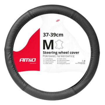 AMIO Perforirana kožna navlaka za volan automobila M 37-39cm SWC-50-M -03556