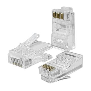 Qoltec Utikač qoltec modularni rj45 konektor | cat5e | utp | pozlaćeni kontakti | 10 komada