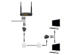 Lanberg Adapter lanberg spojnica mrežni razdjelnik rj-45 - rj-45 x2 oklopljen