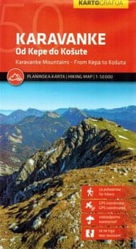 Karawanki / Karavanke 1:50.000. Vodootporna turistička karta.