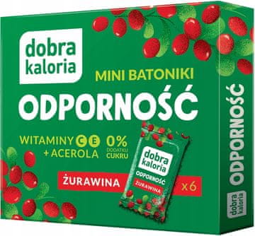 DOBRE KALORIJE MINI PLOČICE PLOČICE IMUNITET Brusnica Acerola Vitamini C+E