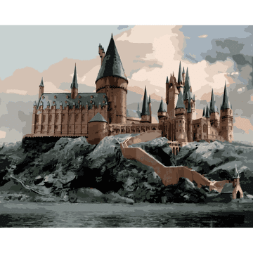 Slikaj po brojevima Slike za slikanje - Harry Potter Hogwarts 50x40 cm