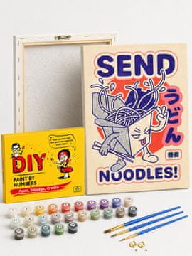 Slikaj po brojevima s okvirom, slika za bojanje – Send Noodles 40x50 cm