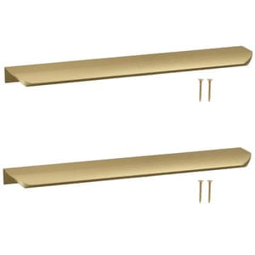 Rubni okov za namještaj, moderni, aluminij, zlatno mat, 276 mm, 2 komada
