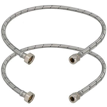 Elastični priključak 3/8” 1/2” za sustave stezanja, 80 cm, set od 2 kom