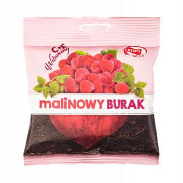 Hrskava sušena cikla sa sokom od maline 18g Čips od cikle s malinom