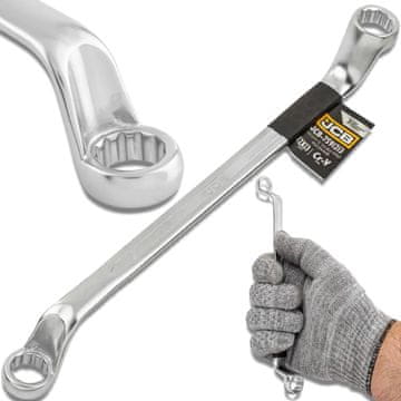 JCB OKASTI KLJUČ 2-STRANI, 75 STUPNJA ZA GLEŽANJ 12x13 mm Cr-V 12-KRAJ