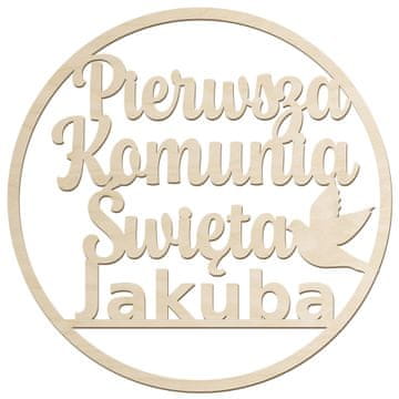 DE Prsten s natpisom Sveta pričest s IMENOM za zid 70 cm Ukrasi za pričesti