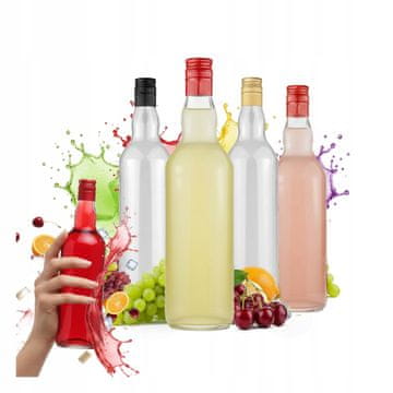 BE 5x Monopoly staklenih boca 700ml idealnih za domaće alkoholne tinkture 0,7l