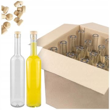 BE 20x Futura boca 500ml + kartonska rešetka za alkohol, votku, mjesečinu 0,5l