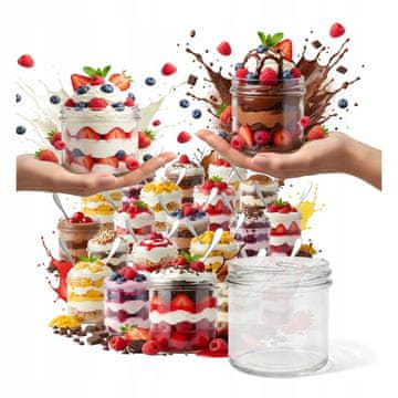 120x posuda za desert od 150 ml Glatka staklena posuda za deserte Šalica
