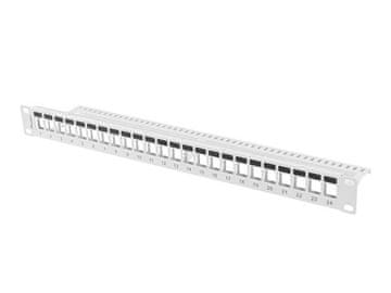 Lanberg Prazni patch panel Lanberg PPKS-1024-S 24 porta 1U 19" za keystone module, siva