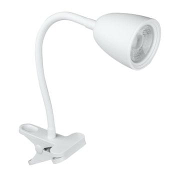 Stolna lampa s kopčom, podesiva, fleksibilna ruka, bijela LED, 4W DPM