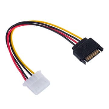 Akyga SATA Molex AK-CA-11 kabel HDD SSD muško-ženski kabel za napajanje 15 cm