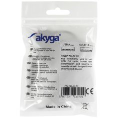 Akyga Hub 4x USB A 2.0 AK-AD-13 Razdjelnik 4 porta Adapter s 15 cm kabelom
