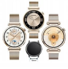Remen za sat Huawei Watch GT 4 5 6 41mm classic elegant 18mm, pasek07, zlatni