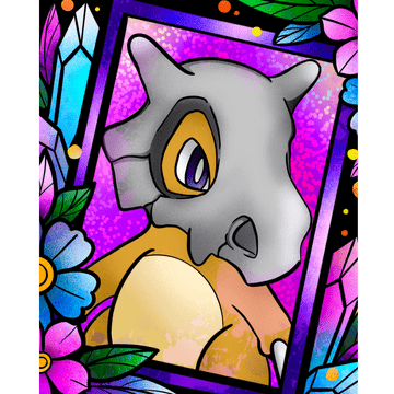 Slikaj po brojevima s okvirom, Pokemon Cubone 40x50 cm