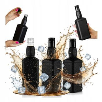 BE 5x Czarna Beast 500ml Daniel boca za viski, votku, liker matte 0,5l