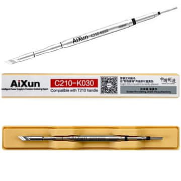 Aixun C210-K030 precizni vrh za lemljenje, tip K 0,3 mm, duljine 80,12 mm