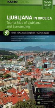 Ljubljana / Ljubljana i okolica 1:75.000. Turistička karta.