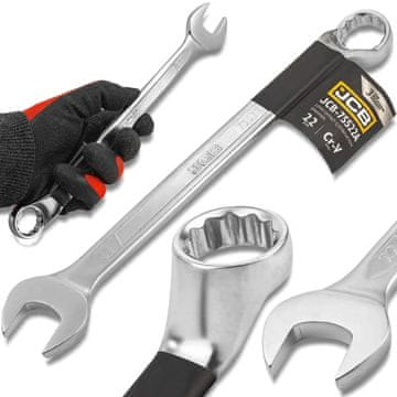 JCB OTVORENI KLJUČ 75 STUPNJA 22 mm CR-V ČELIK dvostrani