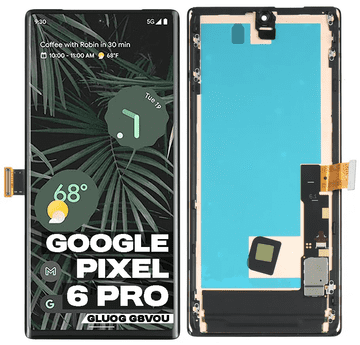 Zaslon LCD + ekran osjetljiv na dodir za Google Pixel 6 Pro GLUOG G8VOU OLED okvir