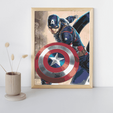 Slikanje po brojevima - Kapetan Amerika Marvel 40x50 cm