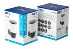 GTV TOT-AU MAX.15W vrtna svjetiljka, zidna svjetiljka s ravnim vrhom, crna - V-TOR0AU00
