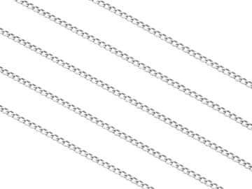 Seijou Dugi srebrni klasični ženski tanki ravni lančić 1,1 mm 90 cm