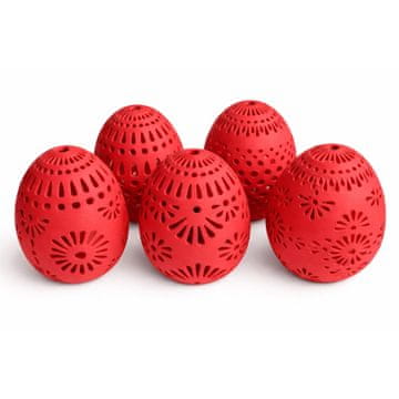 Mi Set od 5 crvenih ažurnih uskrsnih jaja, proljetni ukras
