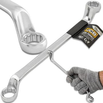 JCB OKASTI KLJUČ 2-STRANI, 75 STUPNJA ZA GLEŽANJ 19x22 mm Cr-V 12-KRAJ