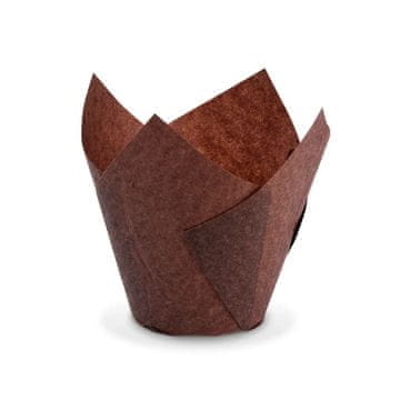 IMEX Kalupi za muffine "Tulip" smeđi, promjer 50 mm, visina 30 mm, 100 kom.